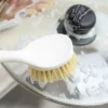 Wooden Long Handle Kitchen Cleaning Brush - Eco-Friendly Dish & Pot Scrubber