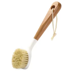 Wooden Long Handle Kitchen Cleaning Brush - Eco-Friendly Dish & Pot Scrubber