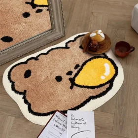 Kawaii Bear Rug – Soft Faux Cashmere Area Rug for Kids & Living Spaces