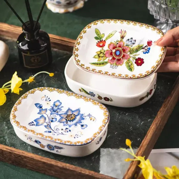 97896-616e33.webp Elegant French Ceramic Soap Dish with Drain