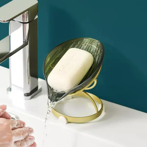 Elegant Leaf-Shaped Soap Dish Holder