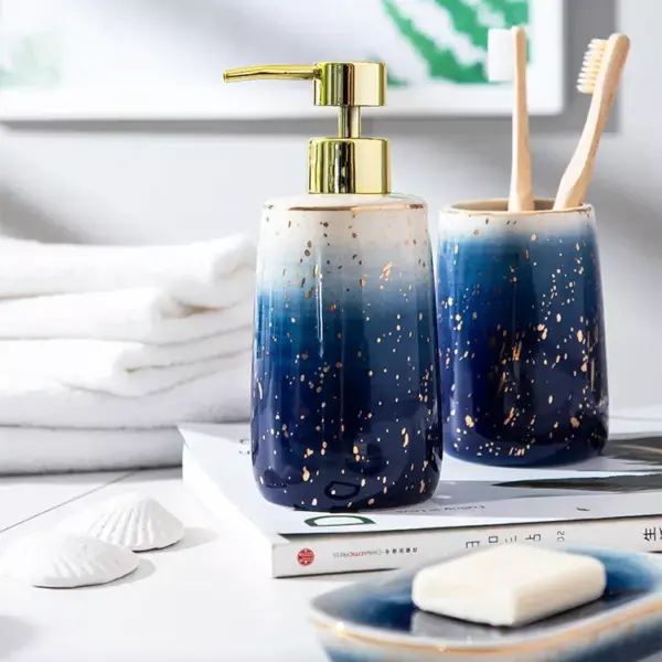 97955-2763cf.webp Elegant Blue Starry Sky Ceramic Bathroom Set