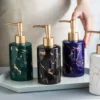 Marbled Ceramic Hand Sanitizer Bottle - Stylish Lotion Dispenser