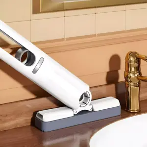 Mini Mop with Powerful Squeeze – Compact Folding Mop for Home, Car, Desk & Windows