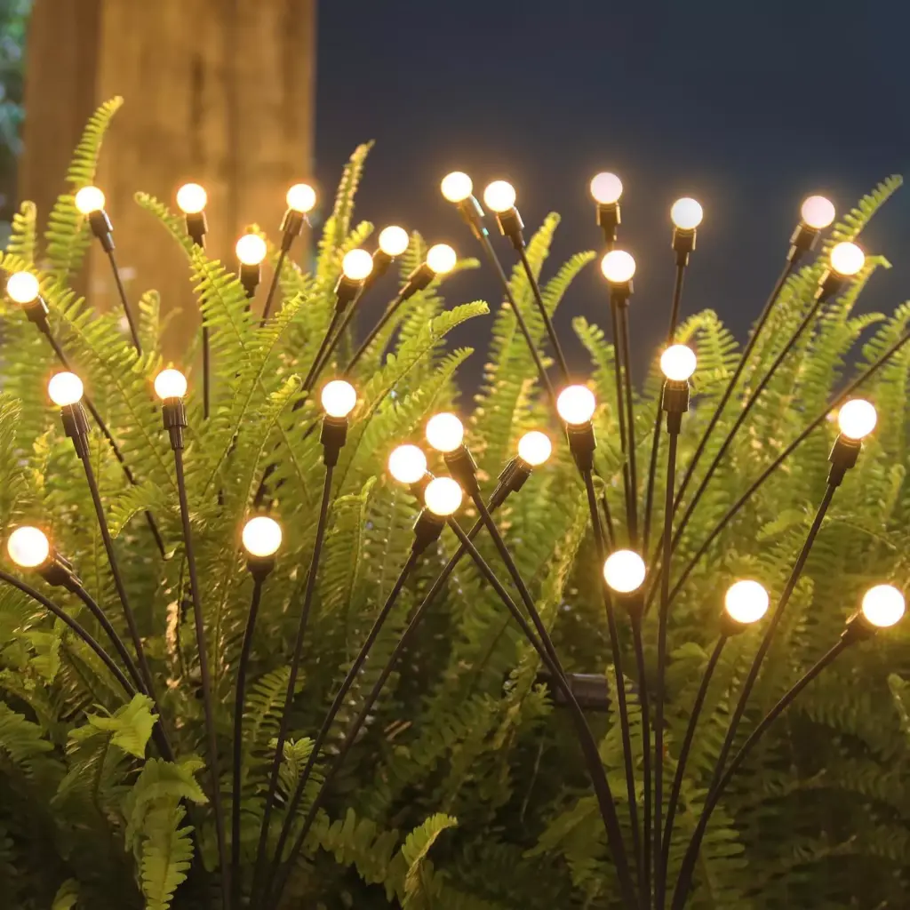 Solar-Powered Firefly Garden Lights