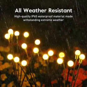 Solar-Powered Firefly Garden Lights