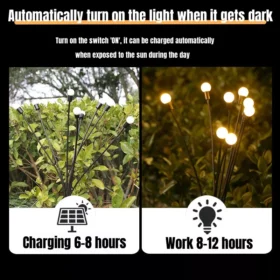 Solar-Powered Firefly Garden Lights