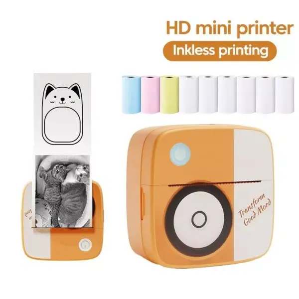 Bluetooth Pocket Thermal Printer - Wireless, Inkless & Portable for On-the-Go Printing