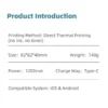 Bluetooth Pocket Thermal Printer - Wireless, Inkless & Portable for On-the-Go Printing