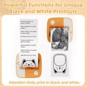 Bluetooth Pocket Thermal Printer - Wireless, Inkless & Portable for On-the-Go Printing