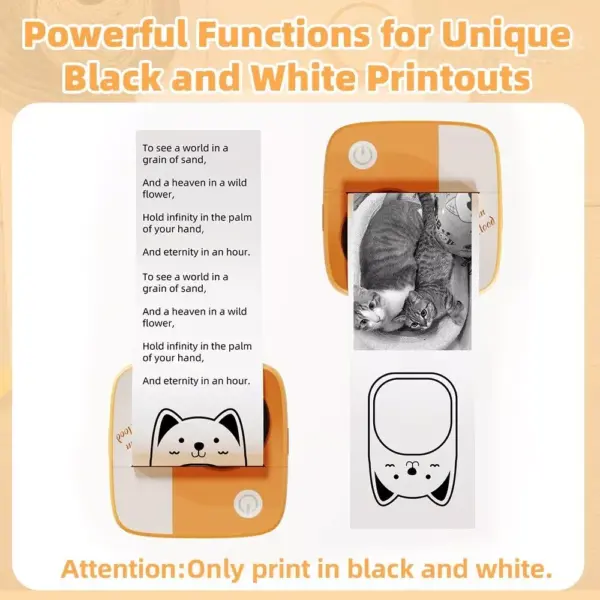 Bluetooth Pocket Thermal Printer - Wireless, Inkless & Portable for On-the-Go Printing