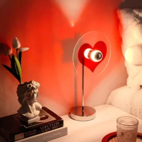Romantic Heart-Shaped Sunset Projection Lamp