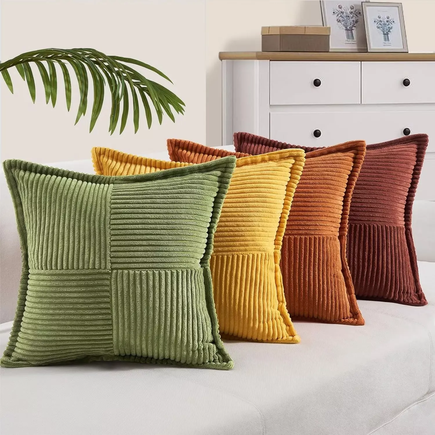 98602-28bee8.webp Striped Corduroy Throw Pillow Cover 18x18 Inch – Decorative Cushion Cover