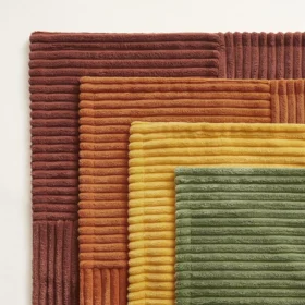 Striped Corduroy Throw Pillow Cover 18x18 Inch – Decorative Cushion Cover