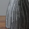 98644-518d2b.webp Striped Ceramic Vase - Japanese Style, Handcrafted Tabletop Flower Vase, Simple Decor