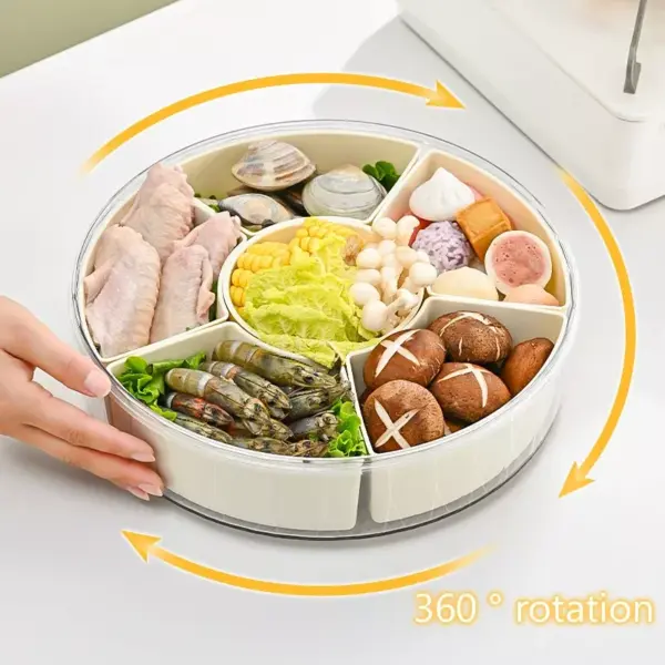 Round Divided Snack Tray