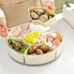 Round Divided Snack Tray