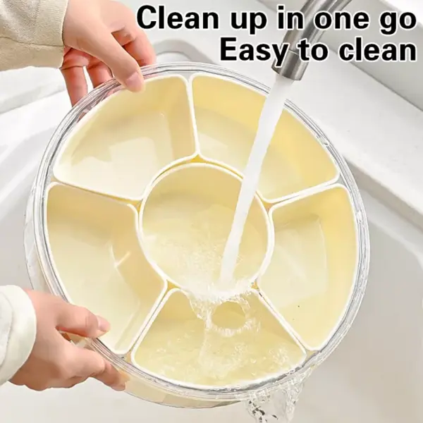 Round Divided Snack Tray