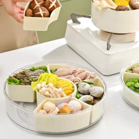 Round Divided Snack Tray