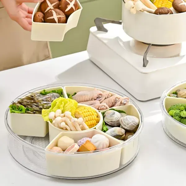 Round Divided Snack Tray