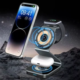 98774-2be174.webp 15W 3-in-1 Magnetic Wireless Charger Stand for iPhone, Apple Watch & AirPod