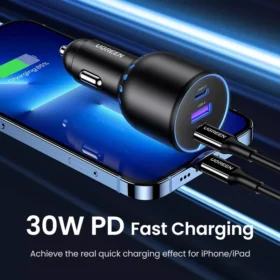 130W USB-C Car Charger for Fast Charging