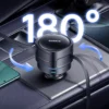90W Dual USB Car Charger with Retractable Cable for iPhone and Tablets