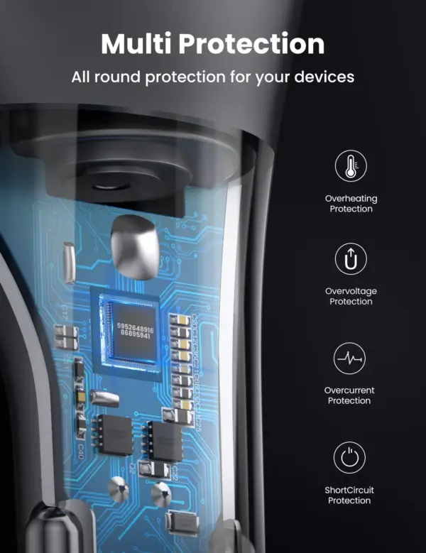 84W USB Car Charger with Quick Charge QC PD 4.0 & 3.0 for Fast Charging