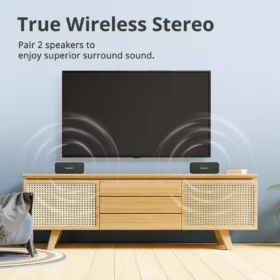 Portable Bluetooth Speaker with 24H Playtime, IPX7 Waterproof, and NFC