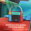 Portable Bluetooth Speaker with Deep Bass, USB & TF Card Support, Retro Style