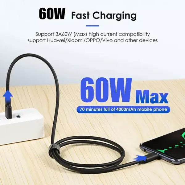 USB 3.2 Gen2 Type C Cable 10Gbps Fast Data Transfer & Charging for Samsung
