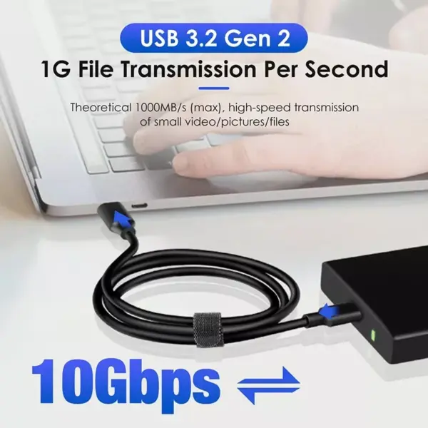 USB 3.2 Gen2 Type C Cable 10Gbps Fast Data Transfer & Charging for Samsung