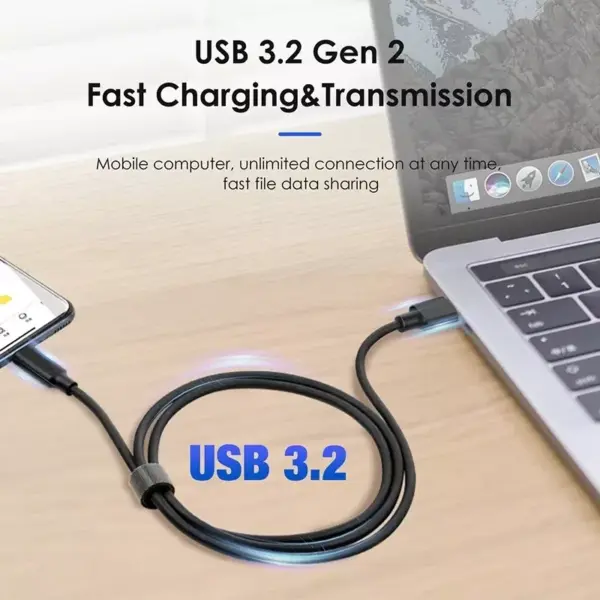 USB 3.2 Gen2 Type C Cable 10Gbps Fast Data Transfer & Charging for Samsung