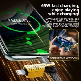 4-in-1 Fast Charging Cable 65W Multi-Port Type-C for Samsung