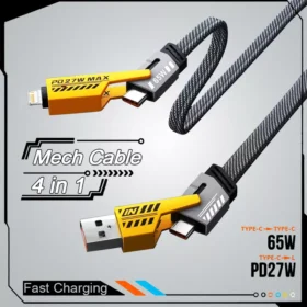 4-in-1 Fast Charging Cable 65W Multi-Port Type-C for Samsung