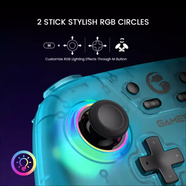 Wireless Switch Controller with Hall Effect Sticks for PC, iOS, Android & More