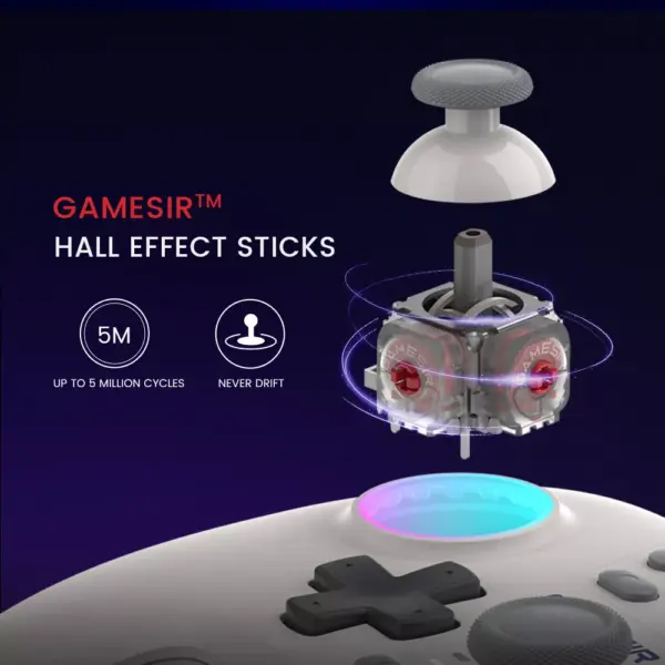 Wireless Switch Controller with Hall Effect Sticks for PC, iOS, Android & More