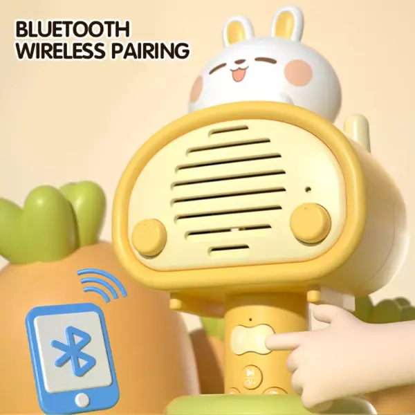 99947-73c915.webp Cartoon Rabbit Handheld Wireless Karaoke Microphone for Kids
