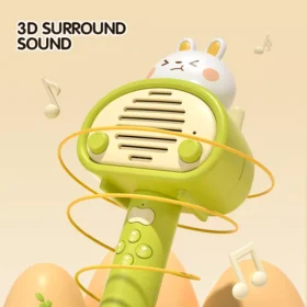 Cartoon Rabbit Handheld Wireless Karaoke Microphone for Kids