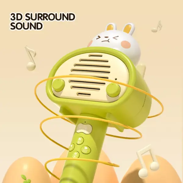 99947-a7de4f.webp Cartoon Rabbit Handheld Wireless Karaoke Microphone for Kids