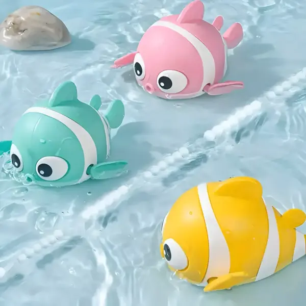 Popular Baby Bath Toy Clown Fish with Chain