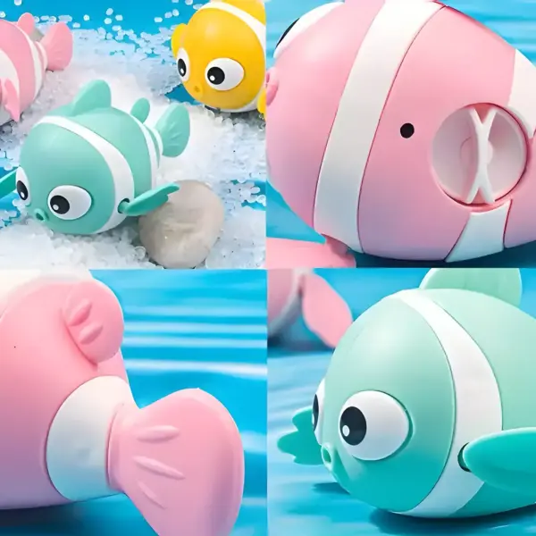 Popular Baby Bath Toy Clown Fish with Chain