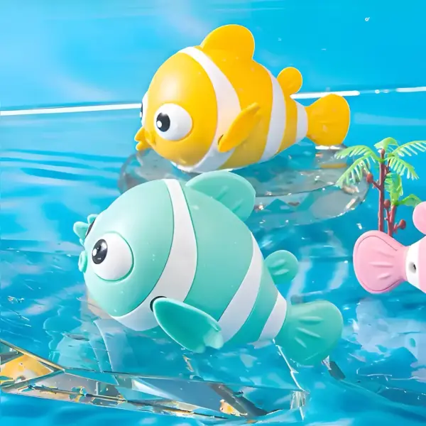 Popular Baby Bath Toy Clown Fish with Chain
