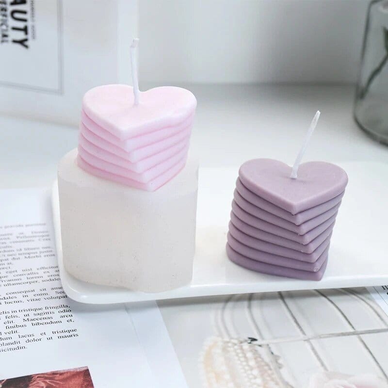 Heart-Shaped 3D Rotating Love Candle & Craft Mold