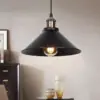 Vintage Industrial Pendant Light - Black Loft Hanging Chandelier for Kitchen, Dining & Living Spaces