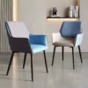 106403-21a17e.webp Luxury Minimalist Modern Dining Chair with Armrests - Ergonomic PU Leather Office & Kitchen Seating