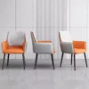 106403-2a5828.webp Luxury Minimalist Modern Dining Chair with Armrests - Ergonomic PU Leather Office & Kitchen Seating