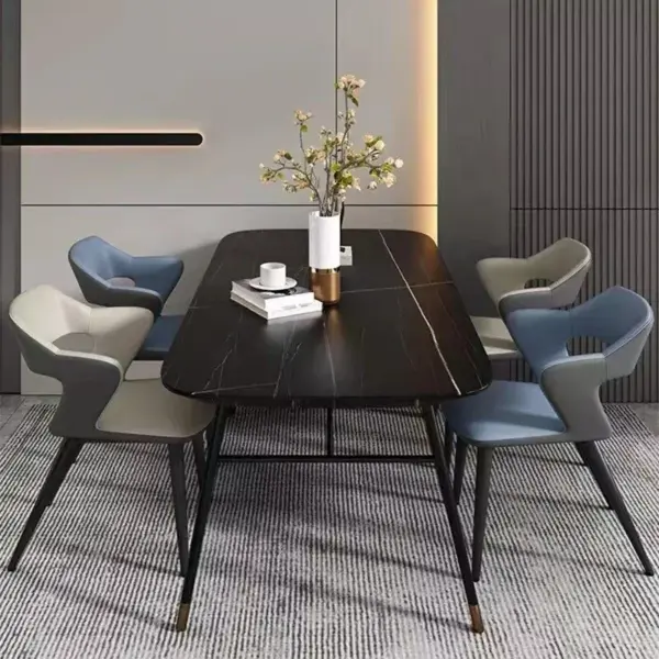 Elegant Modern Acrylic Arm Dining Chair with PU Leather - Ideal for Office, Kitchen, and Events