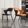 Elegant Modern Acrylic Arm Dining Chair with PU Leather - Ideal for Office, Kitchen, and Events