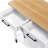 Versatile Mobile Kitchen Island Cart with Lockable Wheels and Storage